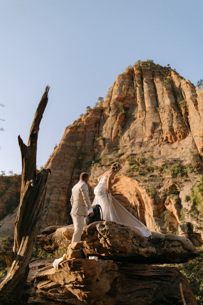 Utah elopement in a canyon